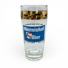 Hiernickel Bier Beer Glass  Ha  furt  Bavaria  Hassfurt   Bayern 1960s Vtg 12oz