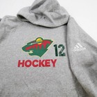 Matt Boldy 12 Team Player Issued Minnesota Wild Men   s Locker Room Hoodie Adidas