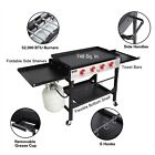 Royal Gourmet Flat Top Propane Gas Griddle With Foldable Side Shelves   Legs