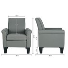Modern Faux Leather Accent Chair Living Room Arm Chairs Comfy Single Sofa Chair