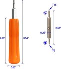 Doorbell Screwdriver Replacement Kit With 10pcs Screws  Double-ended Orange