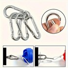 20pcs 2  Aluminum Carabiner D Shape Buckle Pack Spring Snap Keychain Clip Hook