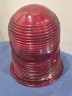 Vintage Red Glass Airfield Beacon Lens Appears Kopp Ap-3861 Faa Style Man Cave