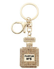 Rhinestone Crystal Perfume Bottle Keychain Purse Bag Charm Pendant Gift