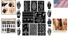 Reusable Henna Stencils For Stunning Body Art - 18 Botanical Designs