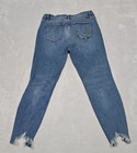 Kancan Jeans Womens 15 31 Kc8572l Distressed Frayed Hem Skinny Light Wash