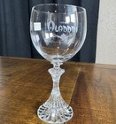 Vtg Nos Aladdin Hotel   Casino Las Vegas Mikasa Cut Crystal Etched Wine Glasses