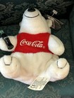 Coca-cola Polar Bear Plush Bean Bags 1998 Red Sweater  Polar Bear W  Red Scarf