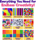 1750  Pcs Kids Craft Kits - Fun Arts   Crafts For Ages 4-9 Birthday Gifts