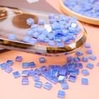 Iridescent Glass Mosaic Tiles For Craft Bulk Mosaic Pieces 160 Pcs Blue Square