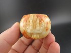 Chinese Old Jade hongshan Culture collectibles rare Dragon  Finger Ring Q 539 