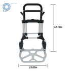 500lb Capacity Heavy-duty Moving Hand Truck Dolly W  8  Wheels   2 Elastic Ropes