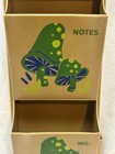 Rare Vintage 70s Groovy Mushroom Memo Mail Key Note Letter Holder  Green   Blue