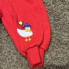 Vintage 80s 90s Girls Sweat Suit Set Joggles Red Ducks 2 Piece B31