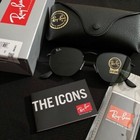 New Ray-ban Hexagonal Rb3548 Black Frame  Black Sunglasses