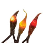 New Primitive Silicone Bulb Light Strand Orange Yellow Rust Bulbs 35ct Cord Fall