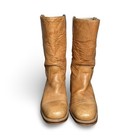 Vintage 70s 80s Men s Campus Boots Tan Leather Size 8 1 2 Ew Western
