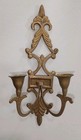 Gold Double Arm Candle Candelabra Wall Sconce Neoclassical Vintage