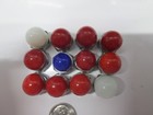 Vintage Marbles Glass Peewee Solids Lot Of 12 Pin Pontil