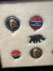 Cool  Vintage Harding coolidge Shadow Box Buttons Pins Republican Presidential