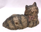 Hubley Cast Iron Laying Cat