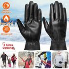 Women s Men Warm  Leather Gloves Motorcycle Driving Thermal Insulation Gloves