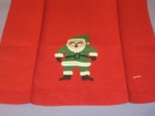 Nos Vintage Set Of 2 Madeira Hand Embroidery Christmas Guest Towels Linen Santa