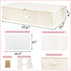 Elegant Wedding Dress Storage Box With Tissue Paper   Gloves - Beige