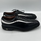 Footjoy Icon Golf Shoes Mens11 5 M Black Leather Optiflex Split Toe 52354-read