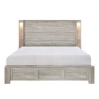 4 Pc Whitewashed Distressed Queen Bed Ns Dresser Mirror Bedroom Furniture Set
