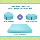 Hemp Meditation Cushion Mat Set - Buckwheat Fill Yoga Pillow For Zen Knee Pad