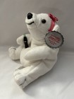 Coca-cola Polar Bear With Pink Bow  0110   Coke Bottle Bean Bag Plush 1997 Tags