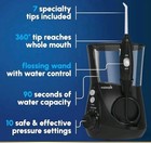 Waterpik Aquarius Water Flosser Teeth Cleaning 10 Settings Tips Black Wp-662