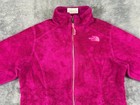 The North Face Oso Girls Jacket Large  14 16  Pink Fleece Full Zip
