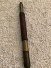 Vintage 19th Century 2-draw Brass Maritime Spyglass With Leather Wrapped Barrel