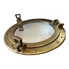 Vntg Repro Nautical Maritime Brass 11    Ship Porthole Mirror Taiwan 1950s-1970s