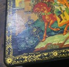 Vintage 1972 Russian Three 3 Heroes Palekh              Hand-painted Lacquer Box