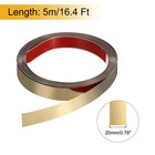 Mirrored Gold Peel Stick Wall Molding Trim With Glove 0 78 x 16 4ft