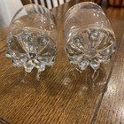 Set Of 2 Etched Glass 24k Gold Rimmed Cocktail  Glasses