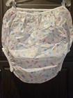 Xl Plastic Diaper Cover White Multicolor Baby Print Made In Usa