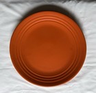 Vintage Ringware Bauer Pottery 12 5    Round Serving Platter Orange Ex Shape