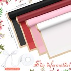 Fainne 40 Pcs Waterproof Floral Wrapping Paper 22 8x22 8 In Black Gold Edge
