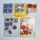 Stampin  Up  Lot Of 5 Wooden Block Stamp Sets 1997-2004