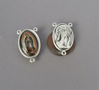 3 Pc Our Lady Of Guadalupe Rosary Center Italy Centerpiece Rosaries E118 Silver