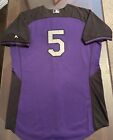 Rare Game Worn issued Carlos Gonzalez  5 Colorado Rockies Spring bp Jersey 48 xl