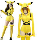 Anime Yellow Mouse Cosplay Costume Yellow Plush Jumpsuit Kawaii Sexy Bodysuit
