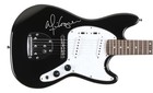 Alice Cooper Signed 39  Black white Electric Guitar Bas