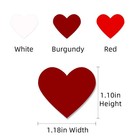 Paper Heart Confetti 300 Pcs White Red Burgundy  Engagement Wedding Party Decor