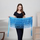 Women s Blue Belly Dance Sequin Tassel Hip Scarf Wrap Dance Costume Size 12
