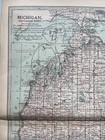 Michigan Southern Part Usa Antique Vintage Map 1902